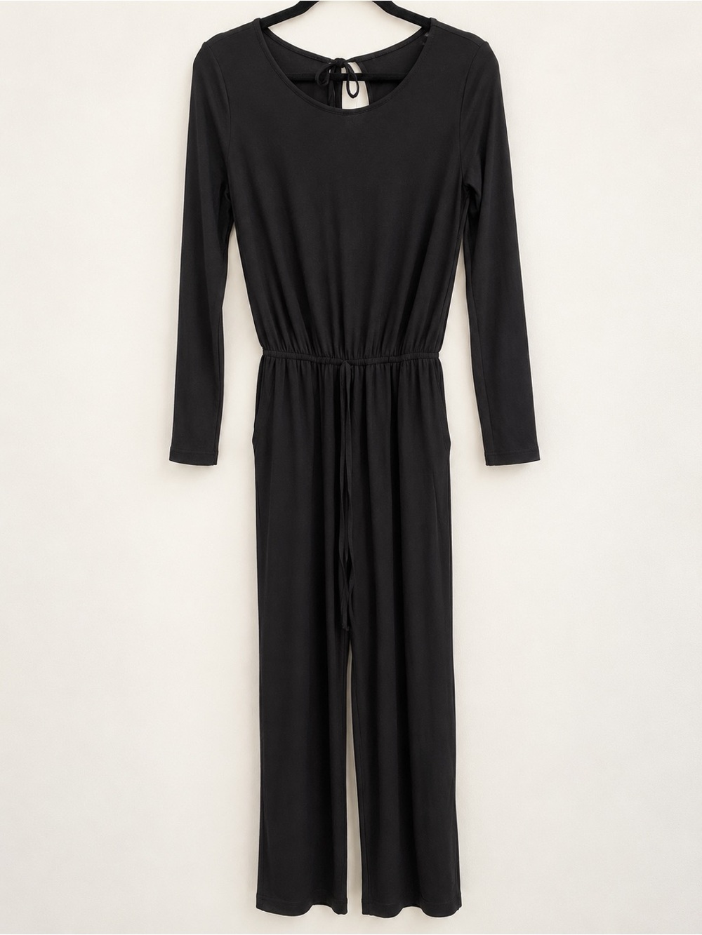 Zenana Premium Black Long Sleeve Jumpsuit Size Small